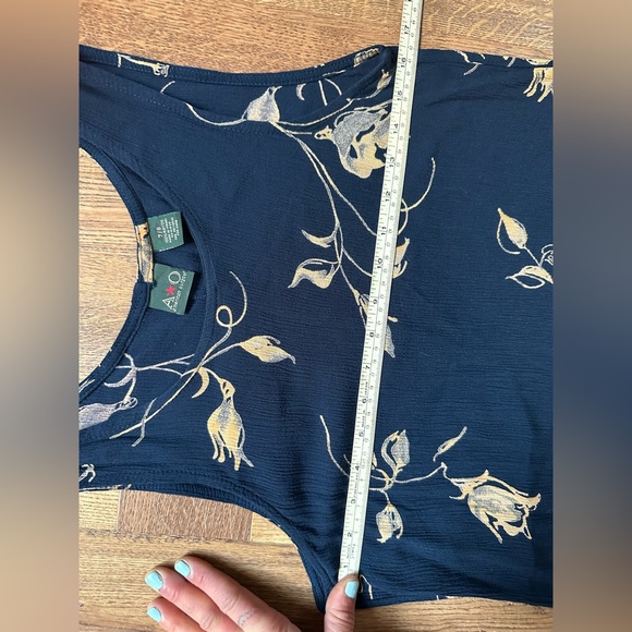 Navy Flowy Floral Mini Dress - Picture 7 of 8